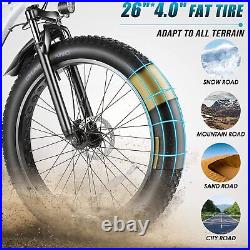 Electric Bike 1000With500W Fat Tire 26'' Electric Mountain Bicycle Commute Ebike