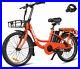 Electric Bike 20 250W Dual Disc Brake Ebike for Female, City Electric Bikes Red
