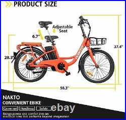 Electric Bike 20 250W Ebike Dual Disc Brakefor Female, City Electric Bicycle WithR