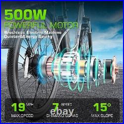 Electric Bike, 20/26 Electric Cruiser Bike 500W Ebike 20MPH Electric Bicycle