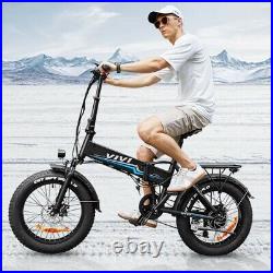 Electric Bike 20 Fat Tire Ebike 500W City Beach Snow Bicycle 499.2WH Battery=