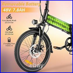 Electric Bike 20'' Folding City Commuter eBike for Adults Urban Hybrid Bicycle