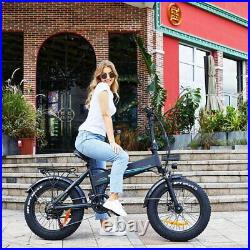 Electric Bike 20Inch Fat Tire Ebike 500W City Beach Snow Bicycle 499WH Battery