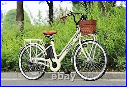 Electric Bike 26 350W for Adult Commute Electric Bicycle City Ebike 6 Speed 35M