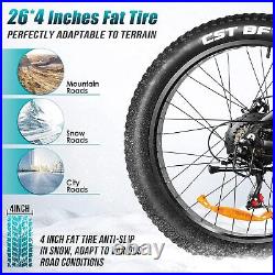 Electric Bike 26- 4.0 48V 500W Bicycle Fat-Tire 25MPH Mountain Snow Ebike-VIVI