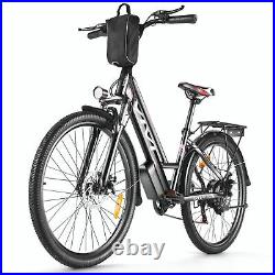 Electric Bike 26'' City Beach Commuter Bicycle 350W 36V Cruiser E-bike 7 Speed