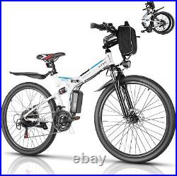 Electric Bike 26'' Ebike for Adults, 500With48V Foldable Mountain Bicycle 20MPH Hot