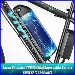 Electric Bike 26'' Fat Tire Bike 500W Ebike Snow Mountain Bike Adults Bicycle-US