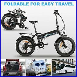 Electric Bike 26'' Fat Tire Mountain Bicycle Folding eBike 48V/12.5AH Battery