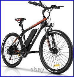 Electric Bike 26'' Mountain Bicycle 350W Unisex Adult EBike with Li-Battery US