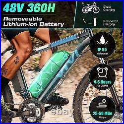 Electric Bike 26 Mountain Bike 500W Ebike with 48V Removable Battery AdultVIVI