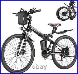 Electric Bike 26'' Powerful 500W Motor Mountain Bike Foldable E-bike Adults VIVI