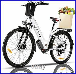 Electric Bike 26inch City Commuter Bicycle Low-Step Thru e bike Shimano 7 Speed