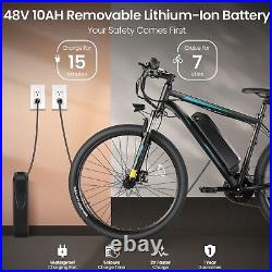 Electric Bike 27.5Inch Ebike 500W Mountain Bicycle 48V/10Ah Removabl Battery