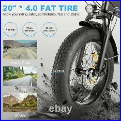 Electric Bike 500W Folding Ebike 20''Fat Tire Electric Bike 7 Speed City Ebike +
