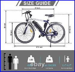 Electric Bike Bicycle 26 for Adults 250W Sporting Ebike 6Speed Built-In Battery