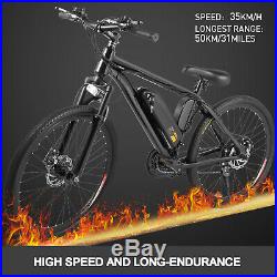 Electric Bike E-Bike Mountain Bicycle Cycling 26 7 Speed 250W Withphone holder