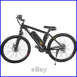 Electric Bike E-Bike Mountain Bicycle Cycling 26 7 Speed 250W Withphone holder