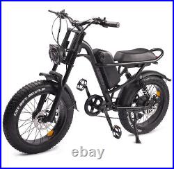 Electric Bike Fat Tire Bicycle 48V 15.6Ah 500W Shimano 7 Speed Long Range Ebike