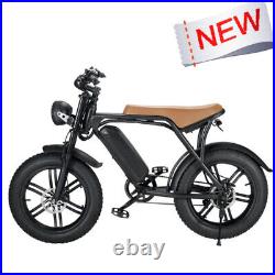 Electric Bike Fat Tire Bicycle 48V 15Ah 750W 30mph Shimano Ebike Commuter Bike