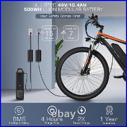 Electric Bike Mountain Bike 750W Peak Power 26'' 21 Speed Ebike 48V Battery