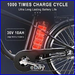 Electric Bike for Adult 26 350W Ebike 6-Speed Gear 36V10AH Battery\Display\Lock