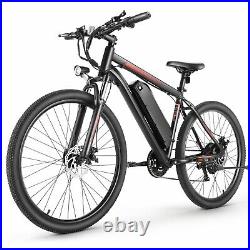 Electric Bike for Adults 26'' Mountain Bicycle 21 Speed City Commuter Ebike NEW