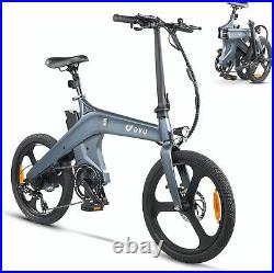 Electric Bike for Adults, DYU T1 20 City Folding Electric Bicycle Ebike Blue