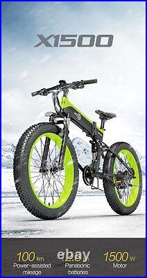 Electric Bike for Adults Fat Tire Bicycle M2000 9-Speed 1500w Ebikes X1500 Ebike