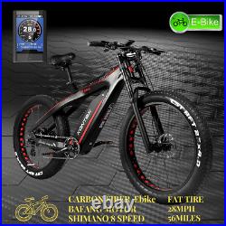 Electric Bikes Carbon Fiber EBike for Adults 750W BAFANG Motor 28MPH 48V/13Ah US