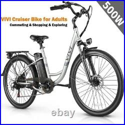 Electric Cruiser Bike 500W Ebike 20MPH for Adults, 48V City Commuter Bicycle U. S