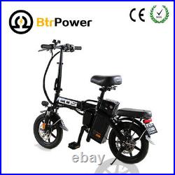 Electric Folding Bike Bicycle 14'' 350W Motor EBike City 48V 14Ah Li-ion Battery