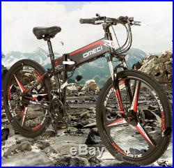 Electric Folding Mountain Bike for Adult, 26 Inch, 48V10AH Ebike Foldable, Black
