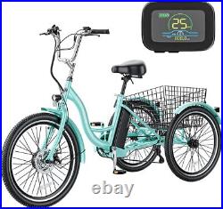 Electric Tricycle 24inch Adult Electric Tricycle With 36V 10Ah Battery &Charger