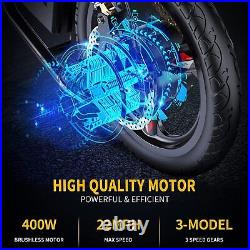 Fast Electric Bicycle Adult 14 Tire 400W Motor Folding Ebike 48V 15AH Battery