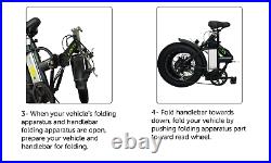 Fat Tyre Folding Electric Bike 250W Motor 48V Battery E-Bike UK Road Legal