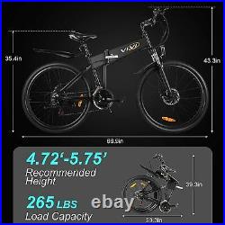 Foldable Electric Bike for Adults, 26 Mountain Bike 350W Ebike 21Speed Bicycle+