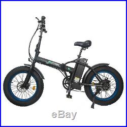 Folding 20 48V 13AH 500W Electric Fat Tire City E Bike Beach Bicycle Ebike LCD
