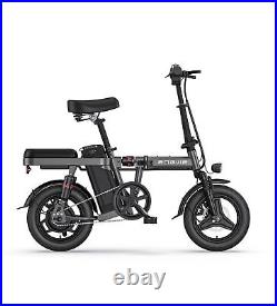 Folding 350W Electric Bike, 14 Fat Tire City Commuter Ebike UL 2849 Certified