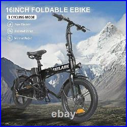Folding Electric Bike 16 350W Electric Bike Electric Bicycle City Ebike, Balck