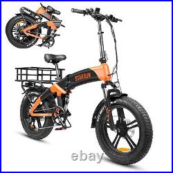 Folding Electric Bike 1600W52V Removable Battery Fat Tire Ebike Full shock absor