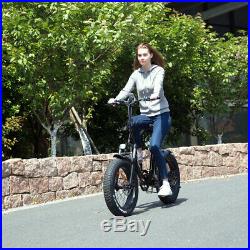 Folding Electric Bike 20 Mountain City E-Bike for Adult Fat Tire 500W 48V 12AH