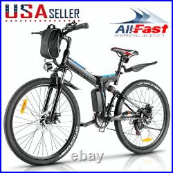 Folding Electric Bike, 26 Mountain Bicycle 500With48V Lithium Battery Ebike 20mph