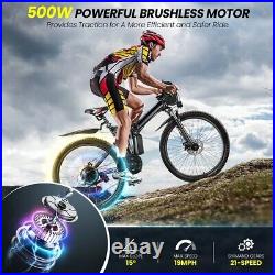 Folding Electric Bike 26 Mountain Bicycle 500With48V Lithium Battery Ebike 20mph