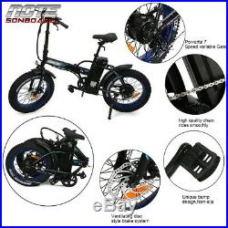 Folding Electric Fat Tire Bike Beach Bicycle City Ebike 20 36V 13AH 500W