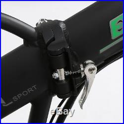 Folding Electric Fat Tire Bike Beach Bicycle City Ebike 20 36V 500W Black/Blue