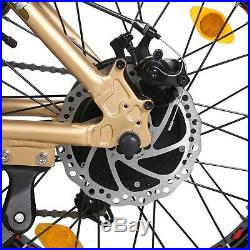 Folding Electric Fat Tire Bike Beach Bicycle City Ebike 20 48V 13AH 500W Gold