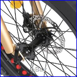 Folding Electric Fat Tire Bike Beach Bicycle City Ebike 20 48V 13AH 500W Gold