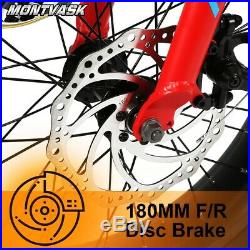 Folding Red Electric Fat Tire Bike Beach Bicycle City Ebike 20 48V 13AH 500W