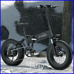 Freego EV 1000W Foldable Electric Bike 48V 4.0 20in Fat Tire Snow E-Folding Bike